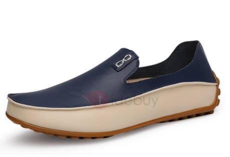 PU Slip-On Round Toe Rubber Men's Casual Shoes
